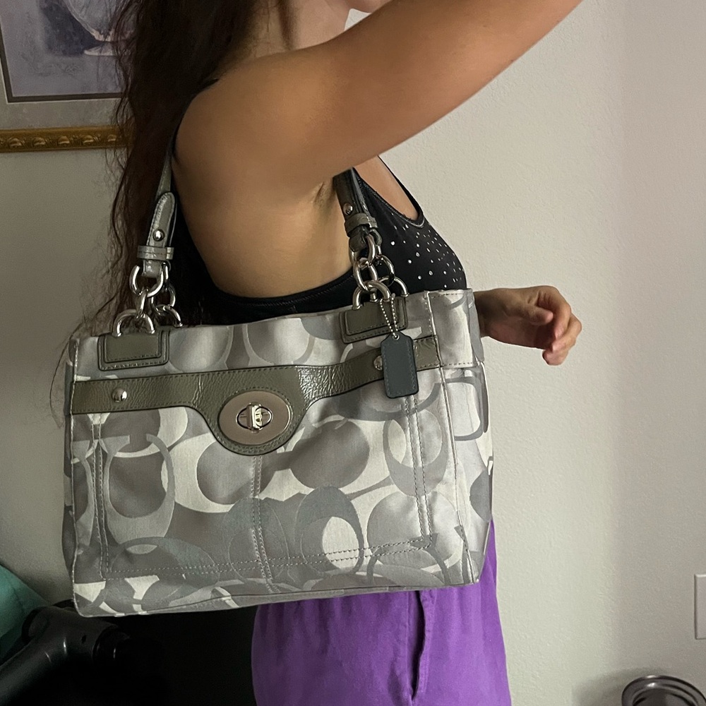 Y2K Silver Coach Penelope Handbag